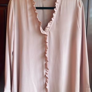 Ann Taylor blouse with pretty subtle ruffles. Size medium